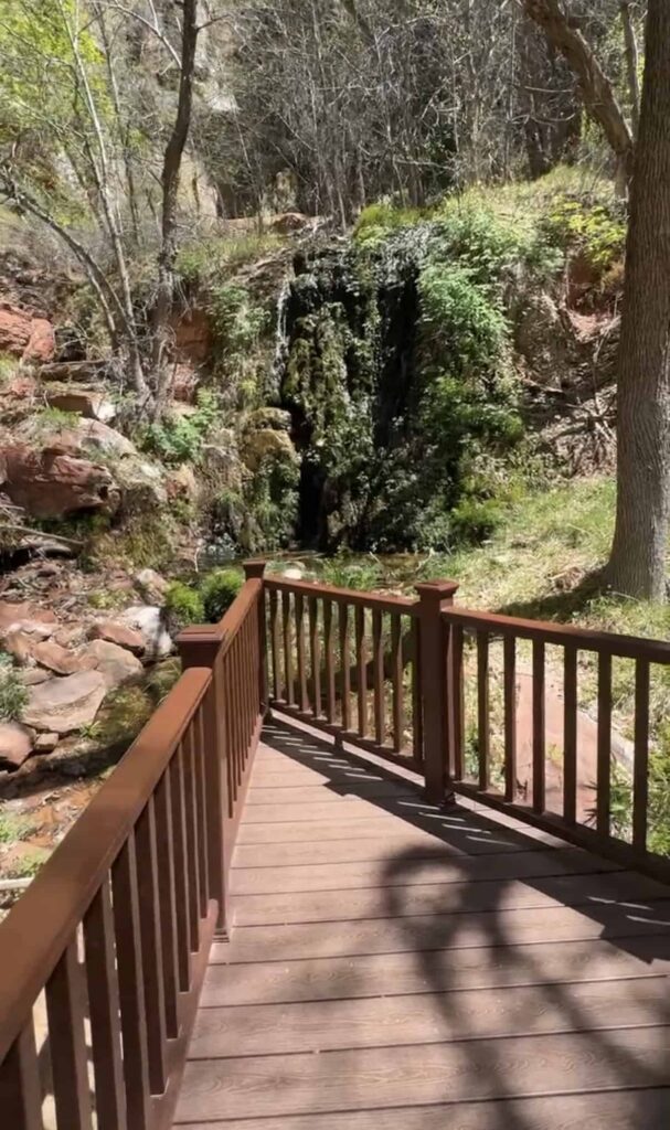 A photo of a the ceremony spot of Menu Falls in Zion