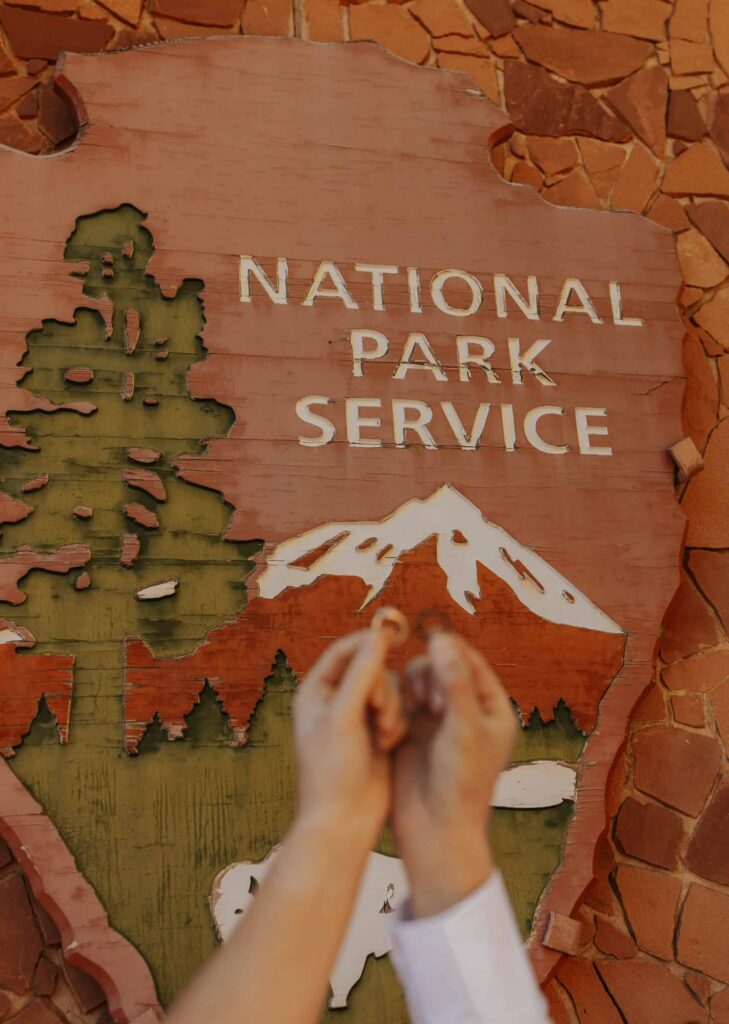 a picture of a national park service sign.
